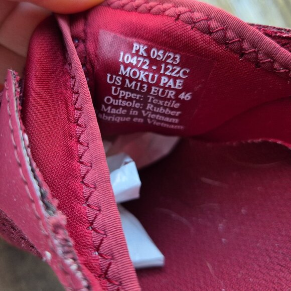 Olukai Moku Pae Men's US13 Outdoor Water Boat Shoes Stretch Breathable Mesh Red - Picture 10 of 10